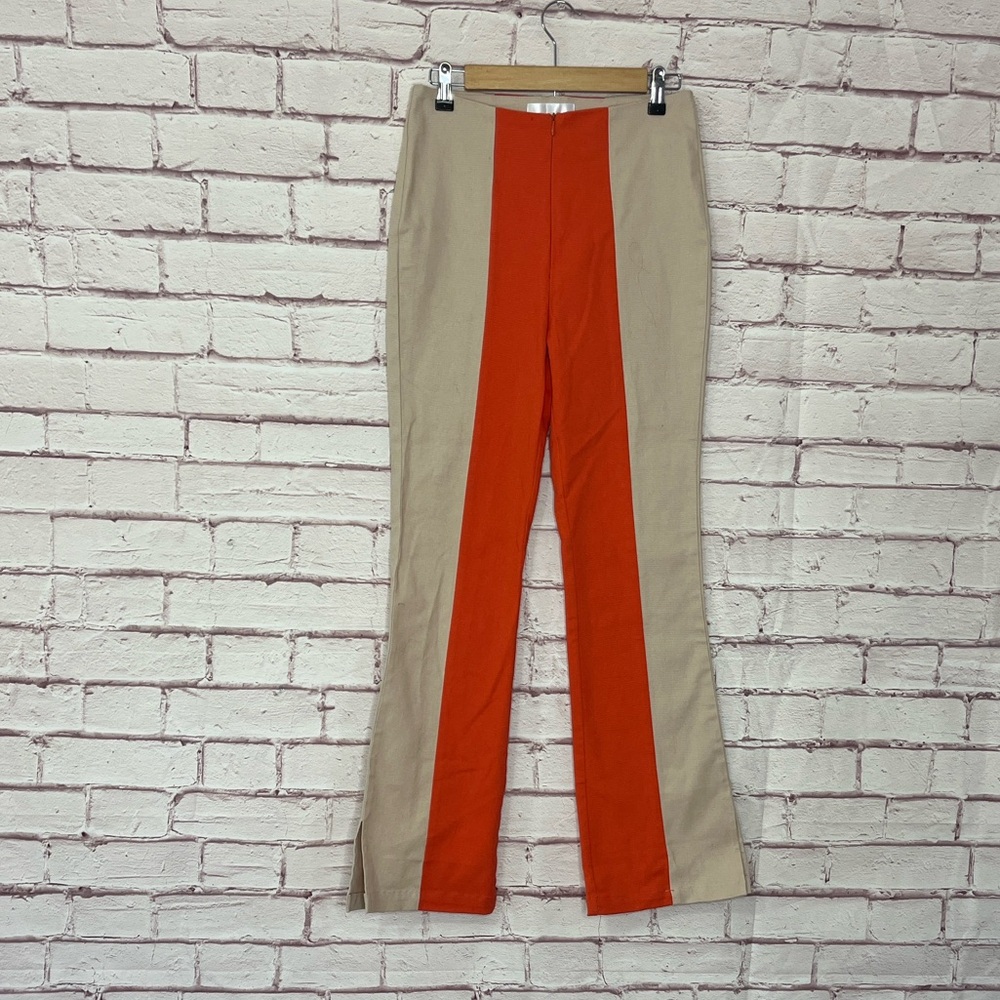 Hosbjerg Brielle High Rise Flare Colorblock Pants Like New Small - Picture 2 of 8
